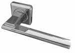 Seros Lever Door Handle Set on Chamfered Rose
